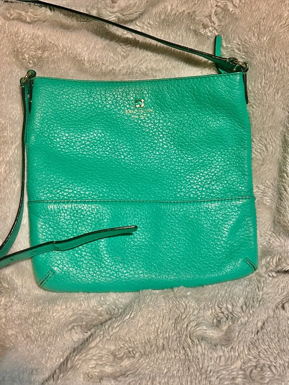 kate spade Teal Pebbled Leather Crossbody Bag